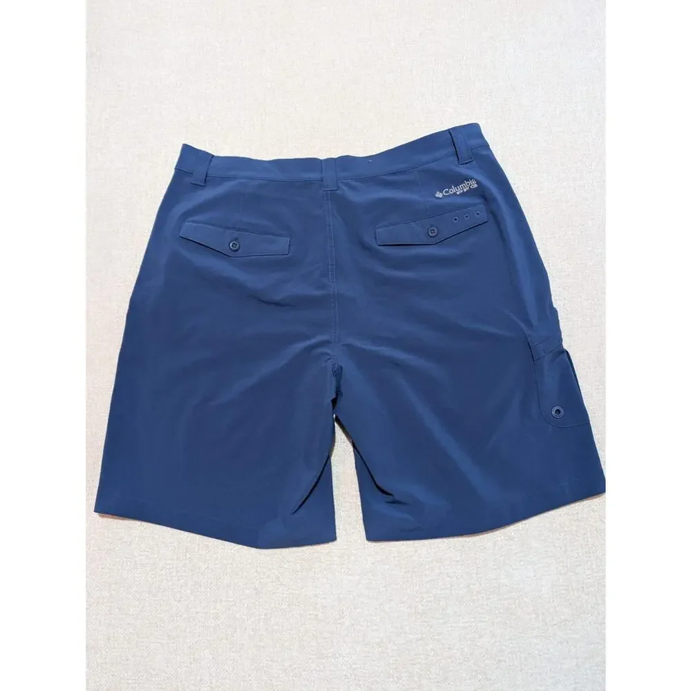 Columbia PFG Terminal Tackle Shorts Men’s 36 Navy Blue Fishing Cargo
